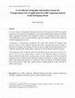 Research paper thumbnail of A cost-effective Geographic Information Systems for Transportation (GIS-T) application for traffic congestion analyses in the Developing World