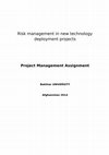 Research paper thumbnail of Risk Management in new Technology Deployment projects