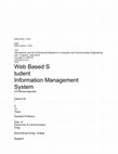 Research paper thumbnail of Web Based S tudent Information Management System