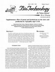 Research paper thumbnail of Supplementary effect of potato peel hydrolysate on the citric acid production by Aspergillus niger CA16