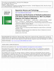 Research paper thumbnail of Separation and Purification of Polyhydroxyalkanoates From Newly Isolated Comamonas sp. EB172 by Simple Digestion with Sodium Hydroxide