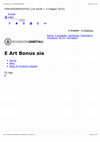 Research paper thumbnail of E Art Bonus sia