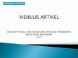 Research paper thumbnail of Menulis Artikel