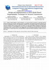 Research paper thumbnail of Design and Implementation of RNS Model Based Steganographic Technique for Secured Transmission