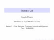 Research paper thumbnail of Statistics Lab with R - VERSION 2015