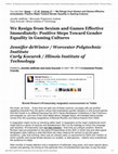 Research paper thumbnail of We Resign from Sexism and Games Effective Immediately: Positive Steps Toward Gender Equality in Gaming Cultures