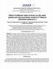 Research paper thumbnail of Effect of different rates of boron on the yield,  quality and micronutrients content of Tobacco  (Nicotiana tabacum L.) 