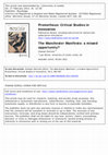 Research paper thumbnail of The Manchester Manifesto: A Missed Opportunity?