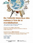 Research paper thumbnail of De l'identité historique des nations à l'ère de la mondialisation, Cycle de conférences "Le Cosmos a-t-il besoin d'un Démos?", 19 février 2015 à 17h30, UQAM.