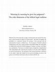 Research paper thumbnail of (ABSTRACT) "Morning by Morning He Gives His Judgment": The Solar Dimension of the Biblical Legal Tradition