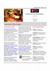 Research paper thumbnail of Center for Psychoanalysis, Middlesex University - Spring 2015 Newsletter