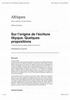 Research paper thumbnail of On the origin of the Libyco-Berber alphabet: A few proposals (Sur l’origine de l’écriture libyque. Quelques propositions)