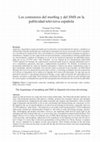 Research paper thumbnail of Los comienzos del morfing y del SMS en la publicidad televisiva española. The beginnings of morphing and SMS in Spanish television advertising