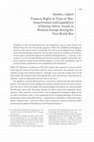 Research paper thumbnail of Property Rights in Time of War: Sequestration and Liquidation of Enemy Aliensʼ Assets in Western Europe during the First World War