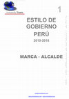 Research paper thumbnail of Plan de Gobierno " Marca Alcalde" Perú 2015 - 2018