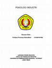 Research paper thumbnail of PSIKOLOGI TUGAS AKHIR MAYSTERCLEAN FERDYAN PR 1332010158