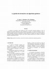 Research paper thumbnail of La gestión de inventarios con algoritmos genéticos