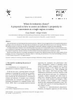 Research paper thumbnail of When do industries cluster?:: A proposal on how to assess an industry's propensity to concentrate at a single region or nation