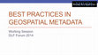 Research paper thumbnail of Best Practices in Geospatial Metadata