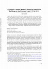 Research paper thumbnail of 2015. 'Australia's Global Memory Footprint: Memorial Building on the Western Front, 1916-2015', Australian Historical Studies, vol. 46, no. 1, pp. 45-63.