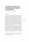 Research paper thumbnail of LE CAPITALI EUROPEE DELLA CULTURA FRA OCCUPAZIONE E VOLONTARIATO