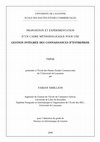 Research paper thumbnail of Proposition et Expérimentation d’un Cadre Méthodologique pour une Gestion Intégrée des Connaissances d’Entreprise