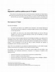 Research paper thumbnail of CHILE: Regulación y políticas públicas para la TV digital - 2014 (Observacom)