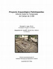 Research paper thumbnail of Proyecto Arqueológico Palmitopamba 2008: Informe al INPC