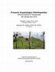 Research paper thumbnail of Proyecto Arqueológico Palmitopamba 2012: Informe al INPC