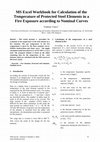 Research paper thumbnail of MS Excel Workbook for Calculation of the Temperature of Protected Steel Elements in a Fire Exposure according to Nominal Curves