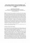 Research paper thumbnail of Urban analysis techniques and role of morphology in post crisis urban design: the case of Rubattino and Ortica districts in Milan