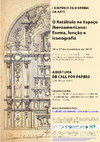 Research paper thumbnail of Call for papers: I Simpósio de História da Arte - O Retábulo no espaço Iberoamericano: forma, função e iconografia