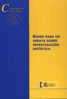 Research paper thumbnail of BASES PARA UN DEBATE SOBRE INVESTIGACIÓN ARTÍSTICA