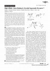 Research paper thumbnail of High-Affinity Anion Binding by Steroidal Squaramide Receptors