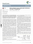 Research paper thumbnail of Anion transport across varying lipid membranes – the effect of lipophilicity†