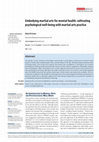 Research paper thumbnail of Embodying martial arts for mental health: Cultivating psychological well-being with martial arts practice