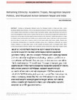 Research paper thumbnail of Reframing Ethnicity: Academic Tropes, Recognition Beyond Politics, and Ritualized Action Between Nepal and India