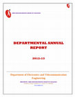 Research paper thumbnail of Departmental report E&TC 2012-2013