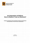 Research paper thumbnail of An Impression of Reform: How to Restore Trust on Elections?