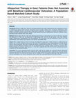 Research paper thumbnail of Allopurinol Therapy in Gout Patients Does Not Associate with Beneficial Cardiovascular Outcomes: A Population-Based Matched-Cohort Study