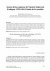 Research paper thumbnail of Acerca de los canteros de Nuestra Señora de Esslingen 1359-1454. Estado de la cuestión 