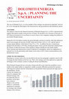 Research paper thumbnail of Dolomiti S.p.A. - Planning the uncertainty 