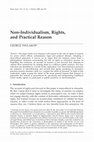 Research paper thumbnail of Non-Individualism, Rights, and Practical Reason