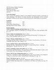 Research paper thumbnail of NM 201 History of Media Technology Syllabus