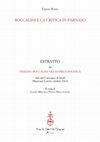 Research paper thumbnail of Boccalini e la critica in Parnaso, 2015