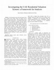 Research paper thumbnail of Investigating the UAE residential valuation system: a framework for analysis