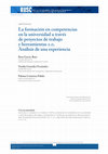 Research paper thumbnail of La formación en competencias en la universidad a través de proyectos de trabajo y herramientas 2.0. Análisis de una experiencia