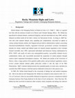 Research paper thumbnail of Rocky Mountain Highs and Lows: Regulatory Takings and Colorado’s Emerging Marijuana Industry