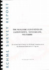 Research paper thumbnail of D Field, M Barber (1998) The Neolithic Flint Mines on Easton Down, Winterslow, Wiltshire. RCHME Survey Report.