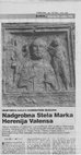 Research paper thumbnail of Nadgrobna stela Marka Herenija Valensa – Umjetnička djela u zagrebačkim muzejima